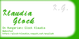 klaudia glock business card